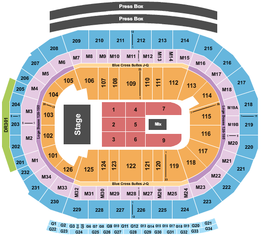 Little Caesars Arena Chris Brown Seating Chart